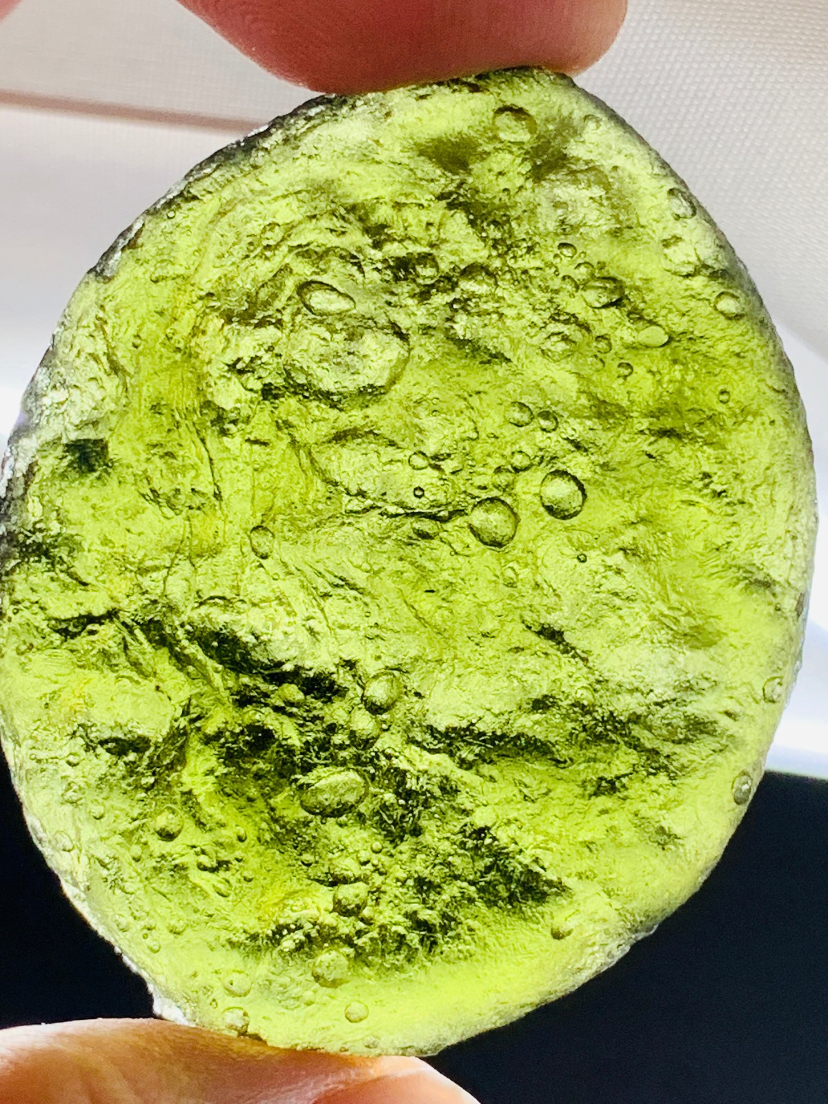 TOP Moldavite Raw Moldavite Crystal from Czech Republic PICcertificate 90CT