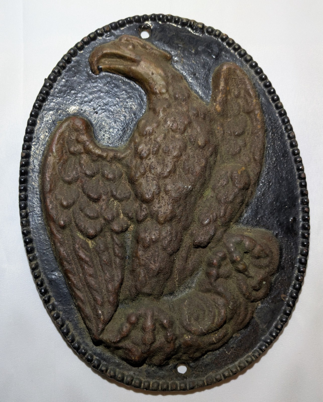 Vintage Cast Iron Eagle Plaque Banking & Insurance Fire Mark