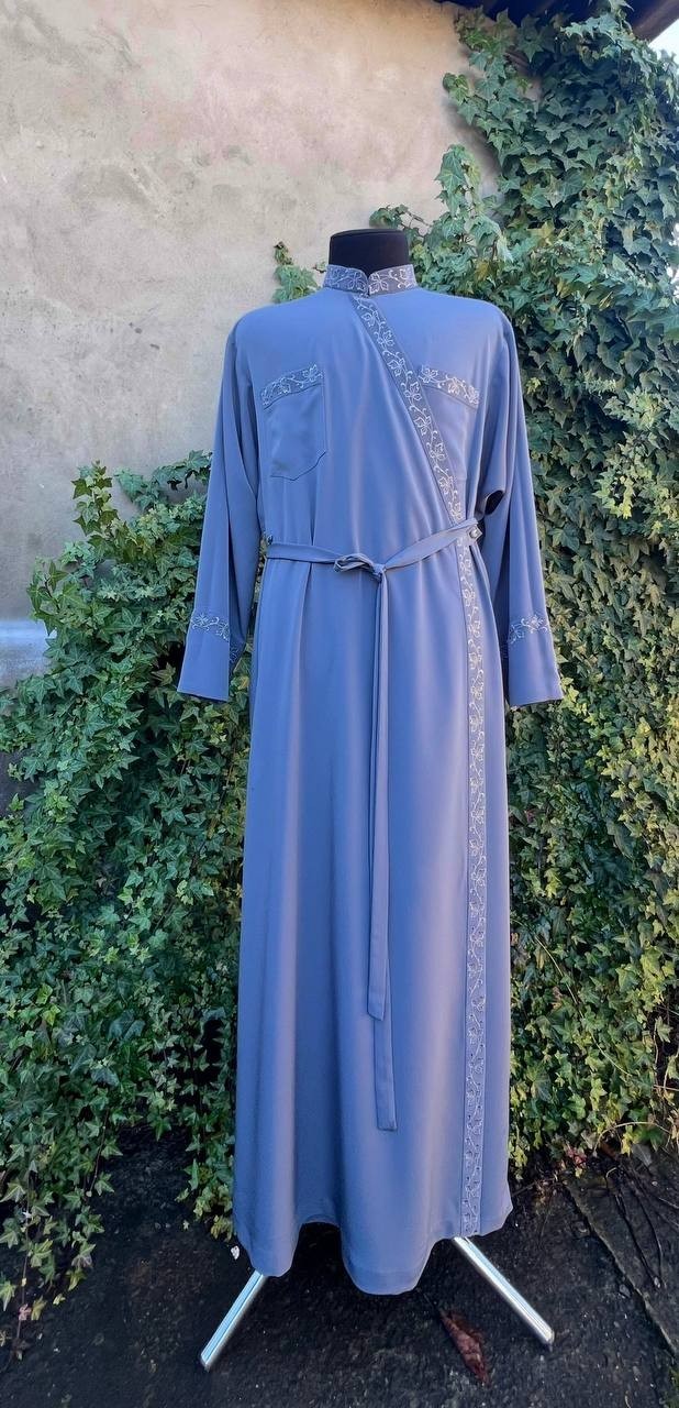 Custom Orthodox Embroidered Cassock - Wet silk fabric