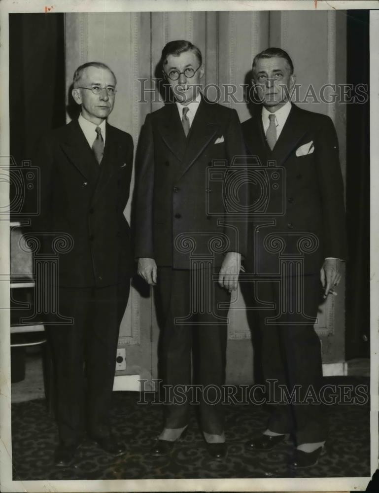 1933 Press Photo John Meyer, Charles Butler and Verne Joy