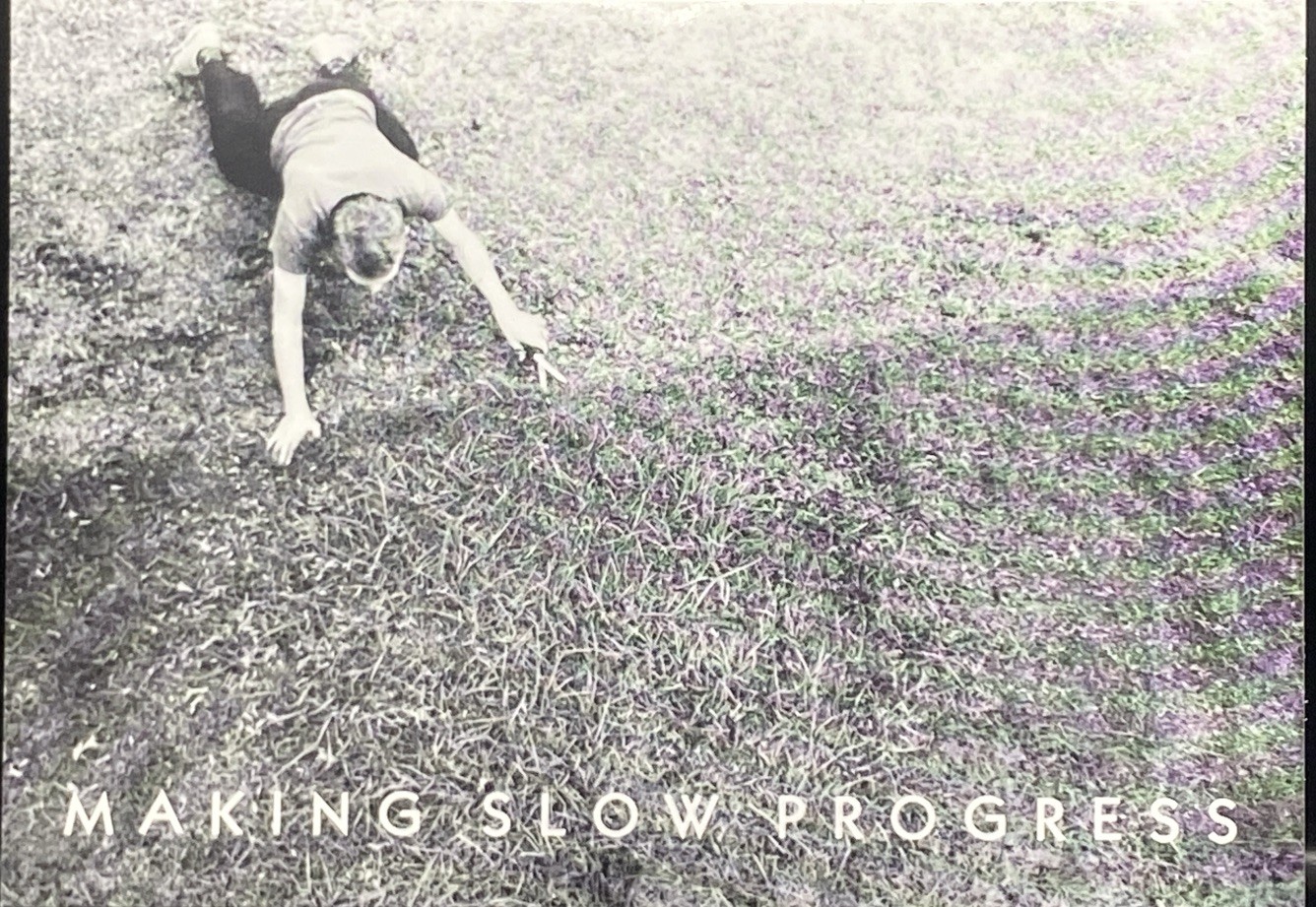 Funny Postcard “ MAKING SLOW PROGRESS” Vintage  Black & White, Rare-Out Of Print