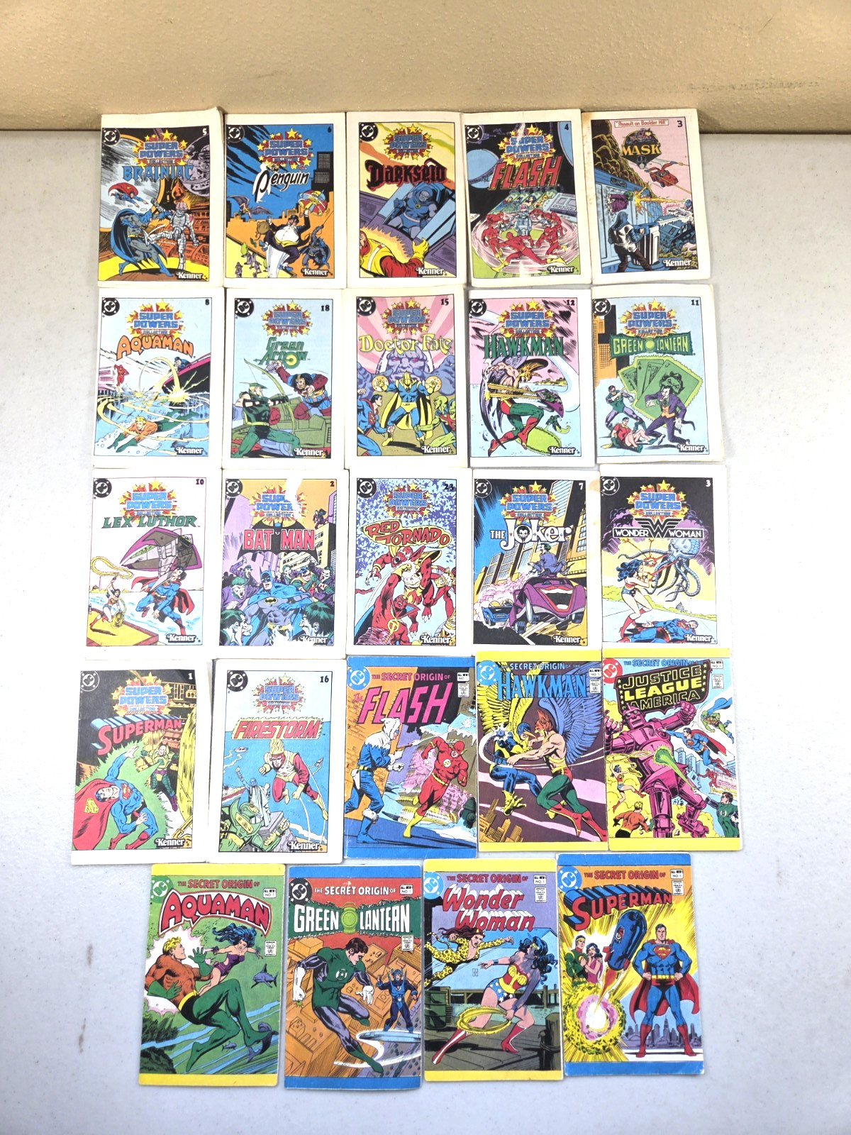 Kenner DC Comics Super Powers & Secret Origin Mini Comic Book Lot of 24