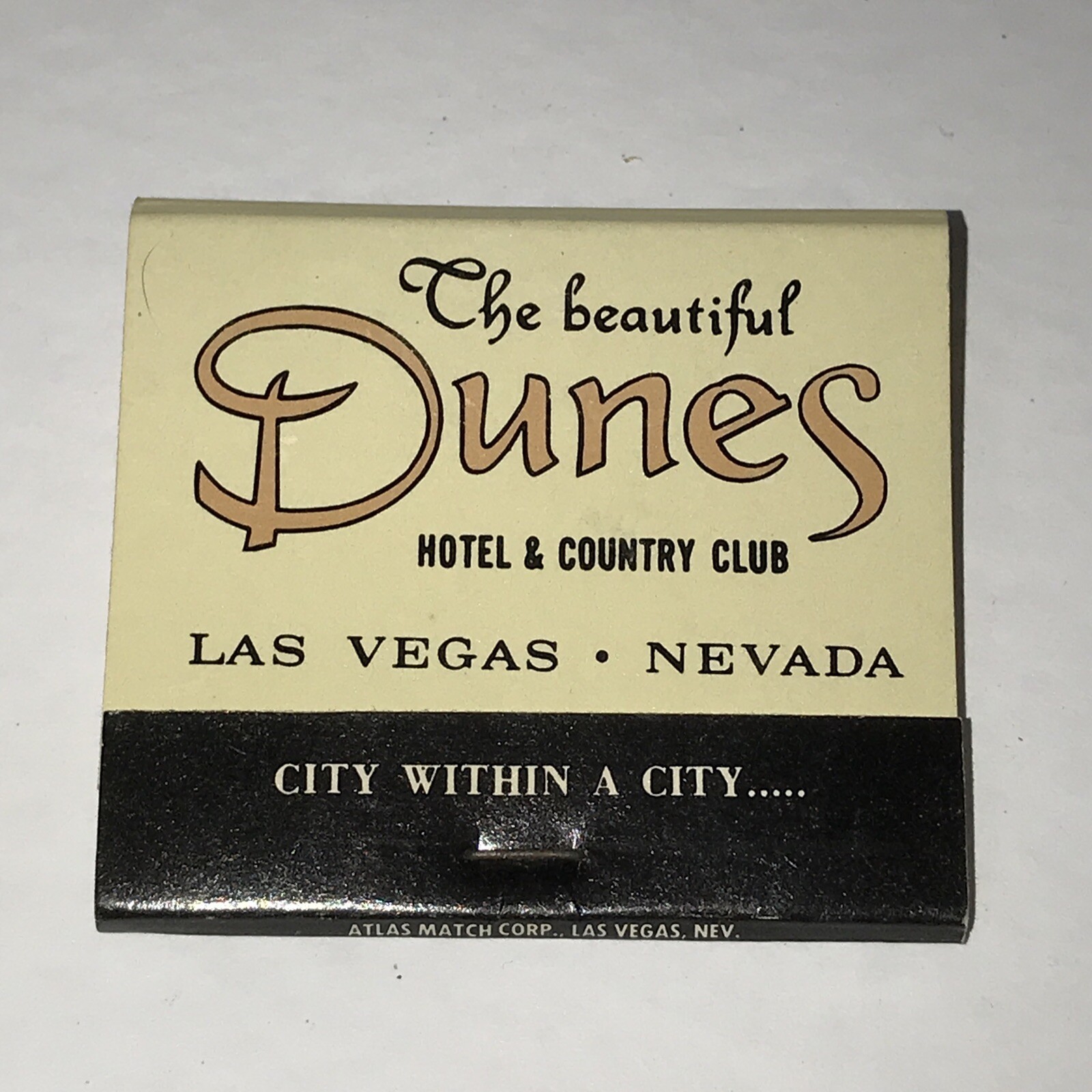 Vtg 60’s 70’s Dunes Hotel & Country Club Las Vegas Matchbook Unstruck NOS