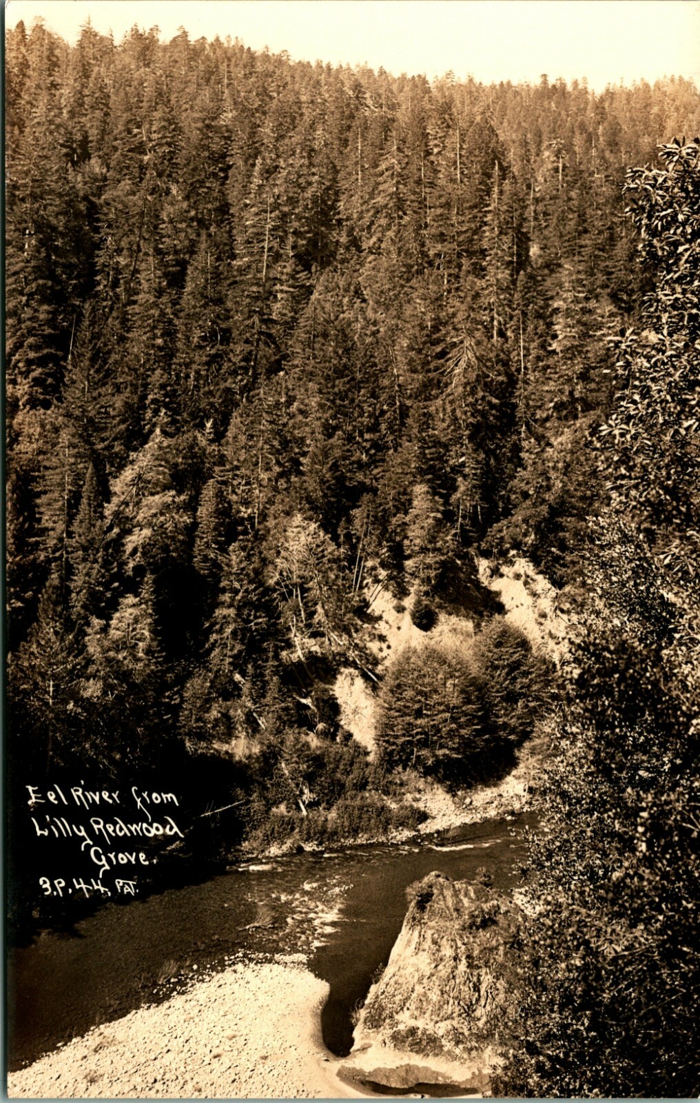 RPPC Eel River from Lilly Redmond Grove California CA UNP Postcard D8