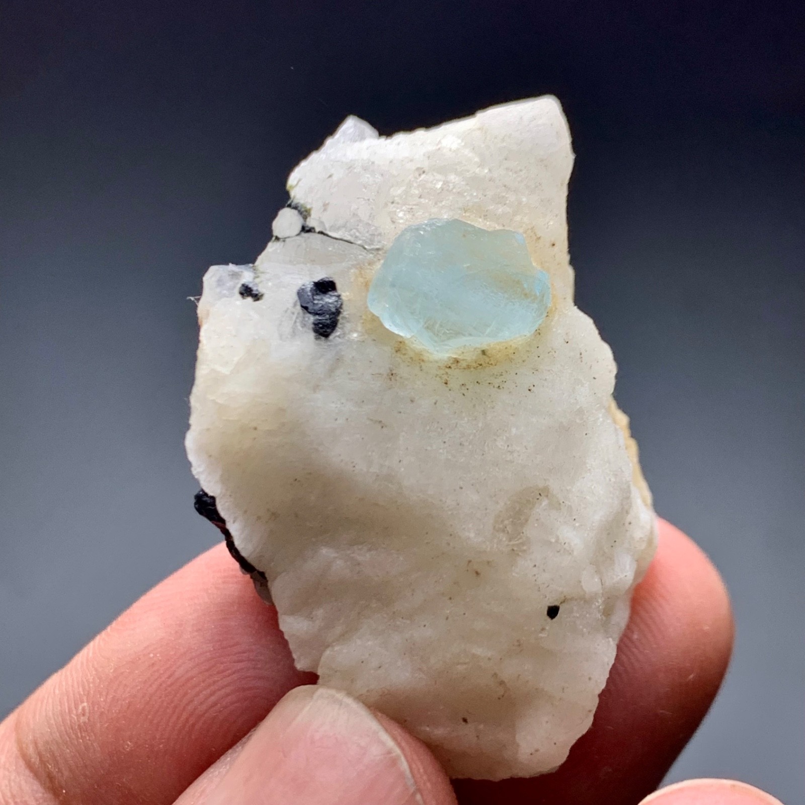 131 CT Terminated Natural Aquamarine Crystal with Scroll Specimen @ Skardu Pak
