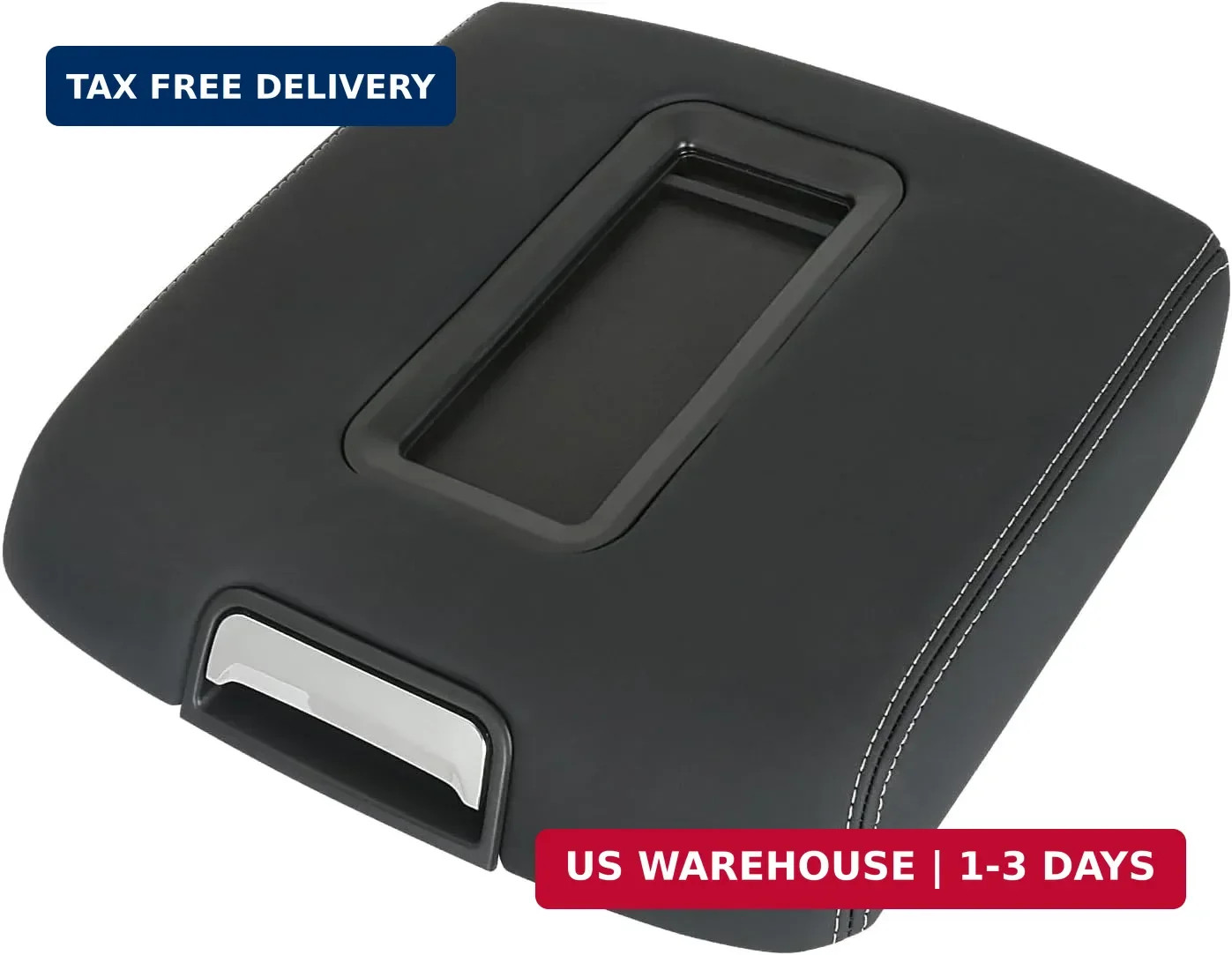 Center Console Armrest Lid w/o Steel Bracket Black Compatible with 2014-2020 Che