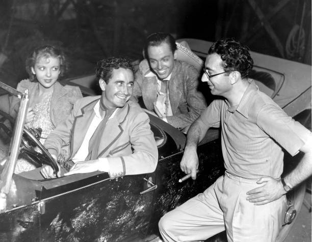 Actress Ida Lupino with others during filming 1936 Movie OLD PHOTO