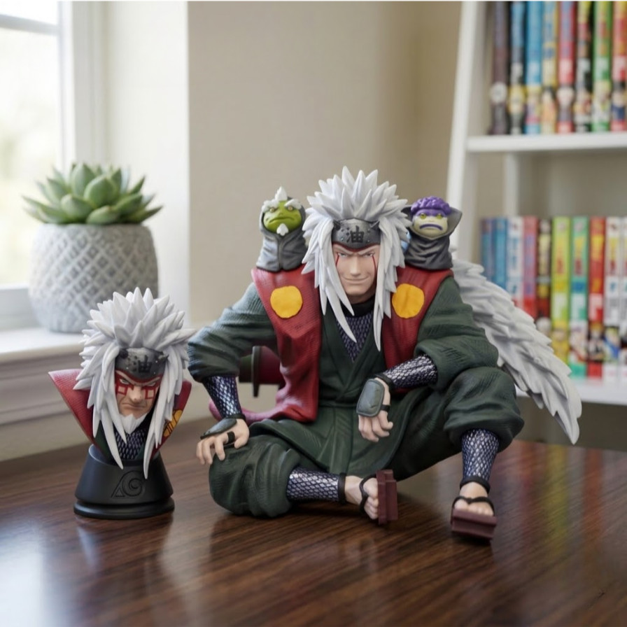 Jiraiya Sensei Sitting Pose Swappable Heads Naruto Collectible Figure Jiraiya Sensei Sitting Pose Swappable Heads Naruto Collectible Figure