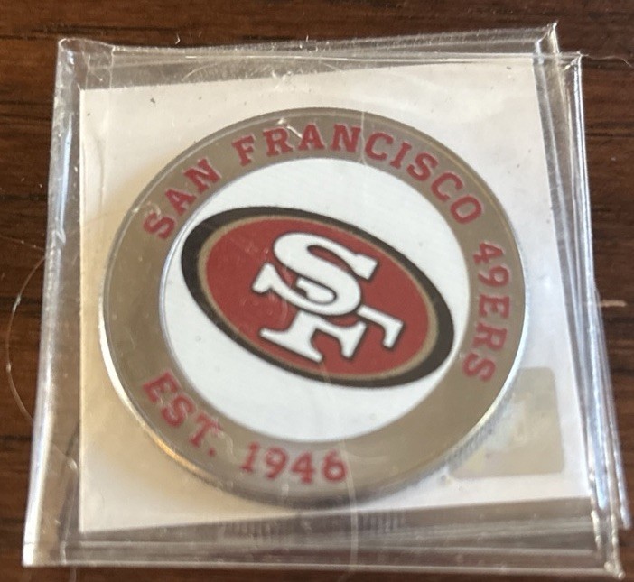 San Francisco 49ers Highland Mint 39mm Commemorative Coin NFL w/ COA Color Logo