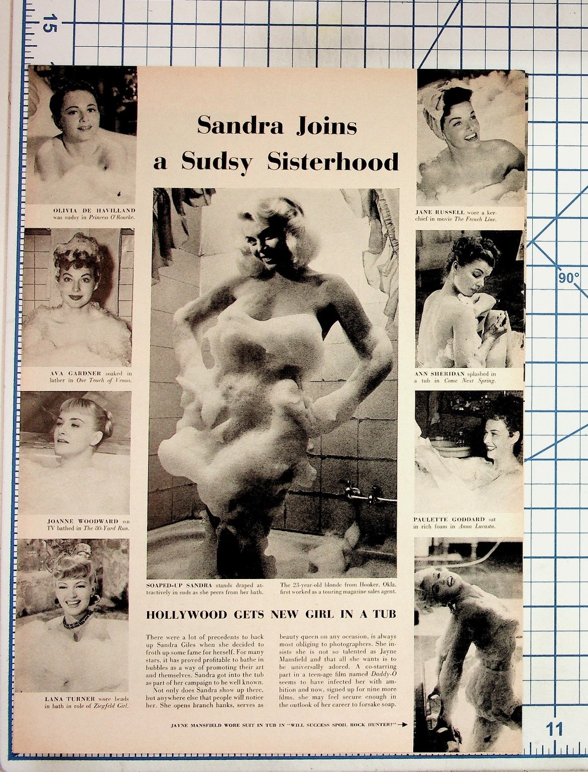 1960s Magazine Page Sandra Jayne Mansfield & Arrow Vodka Ad Vintage Ephemera