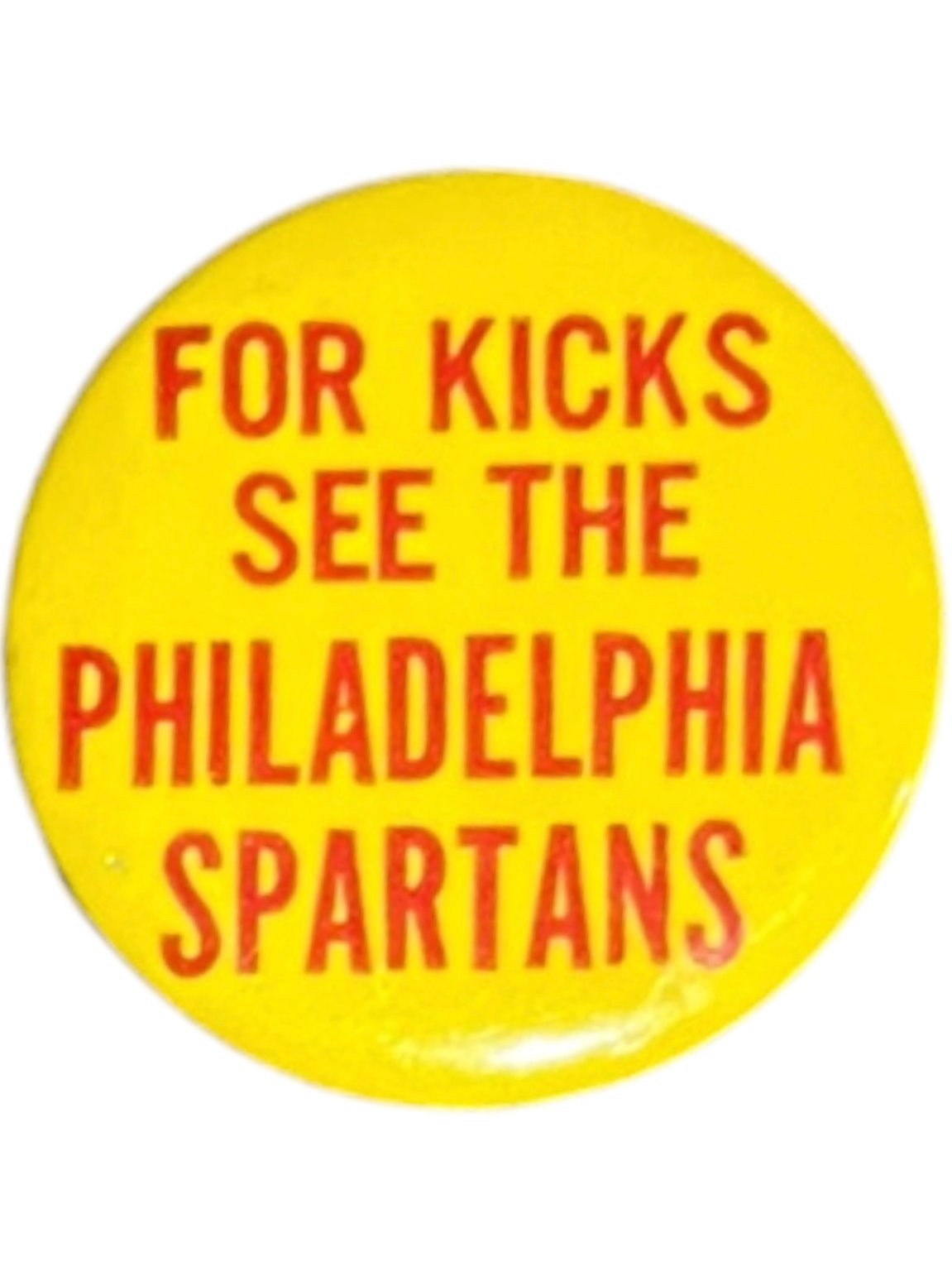 Vintage 1960s Philadelphia Spartans Pinback Button Pro Soccer Npsl 1967 1.25
