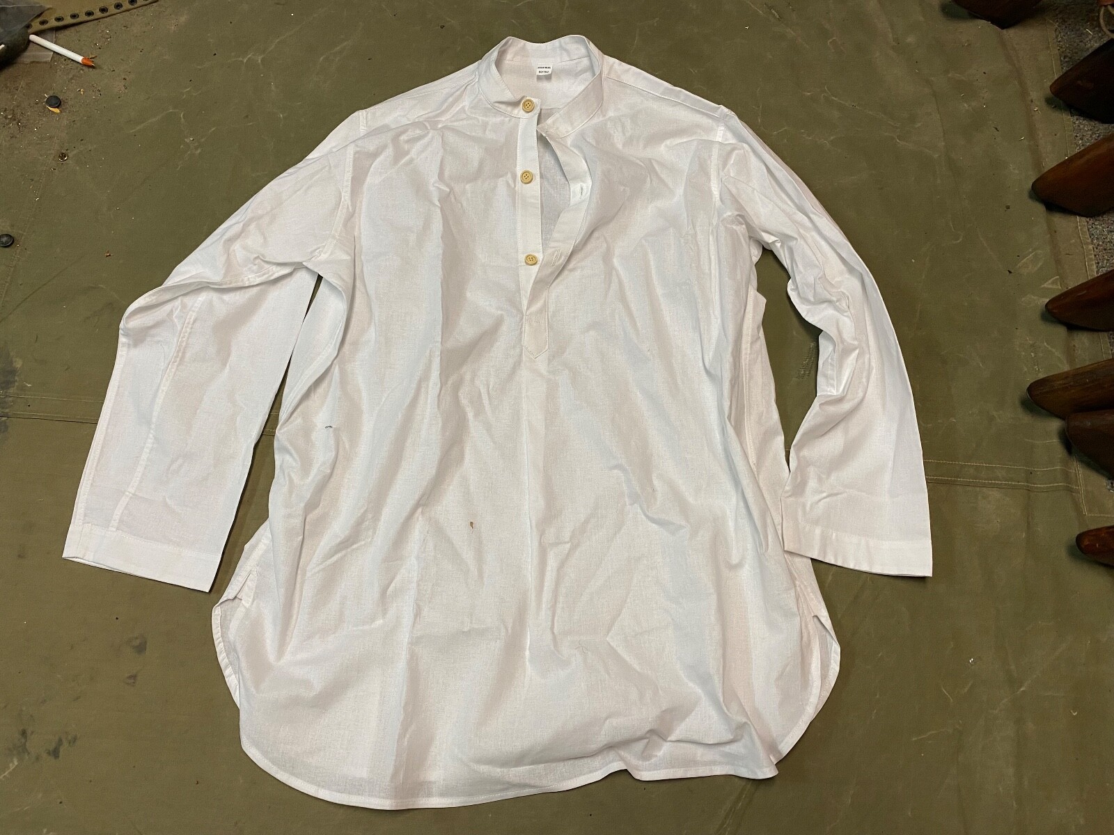 WWII SOVIET RUSSIAN INFANTRY & NKVD OFFICER WHITE SERVICE SHIRT-2XLARGE 50R