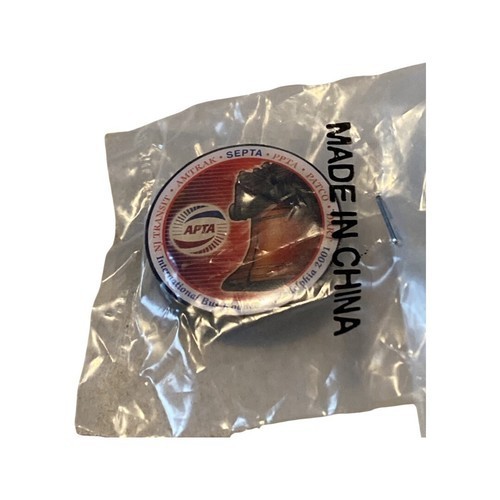 Vtg 2001 APTA International Phinadelphia SEPTA & NJ TRANSIT Lapel Pin ~ UNUSED