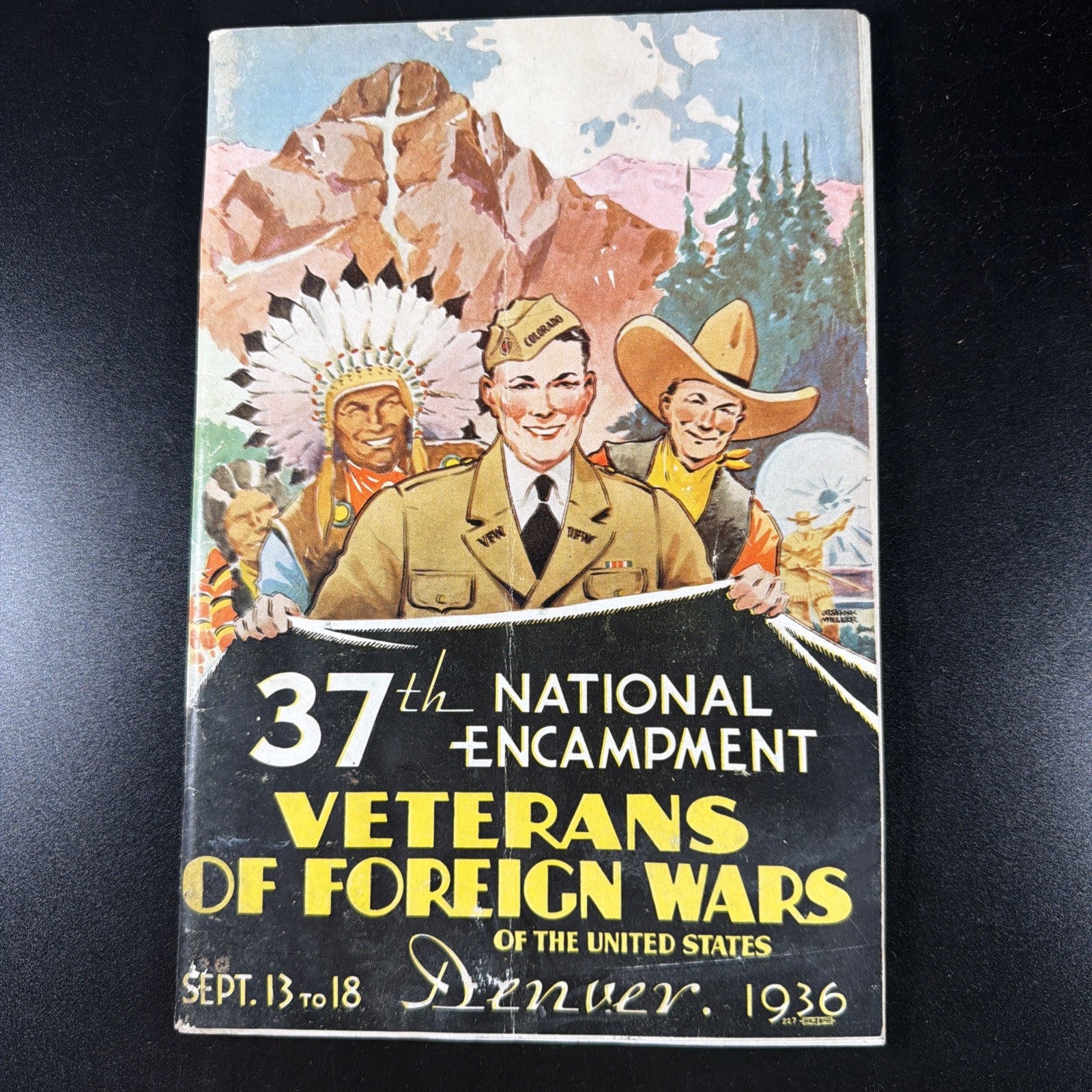 1936 VFW 37th National Encampment Denver Colorado Program Veterans Foreign Wars