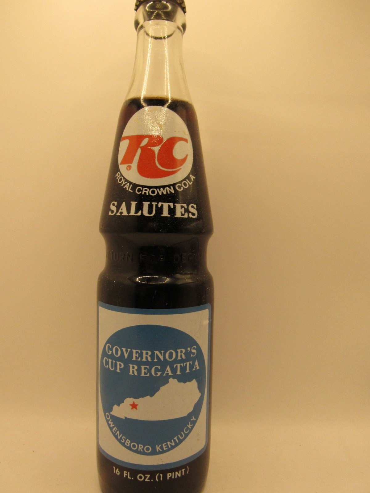 GOVERNOR'S CUP REGATTA - RC Royal Crown Bottle - Owensboro, Kentucky - 1974