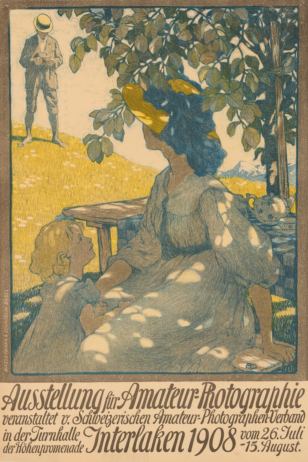 🌿 Vintage Interlaken 1908 Art Nouveau Poster - 24x36” - Premium Matte Paper