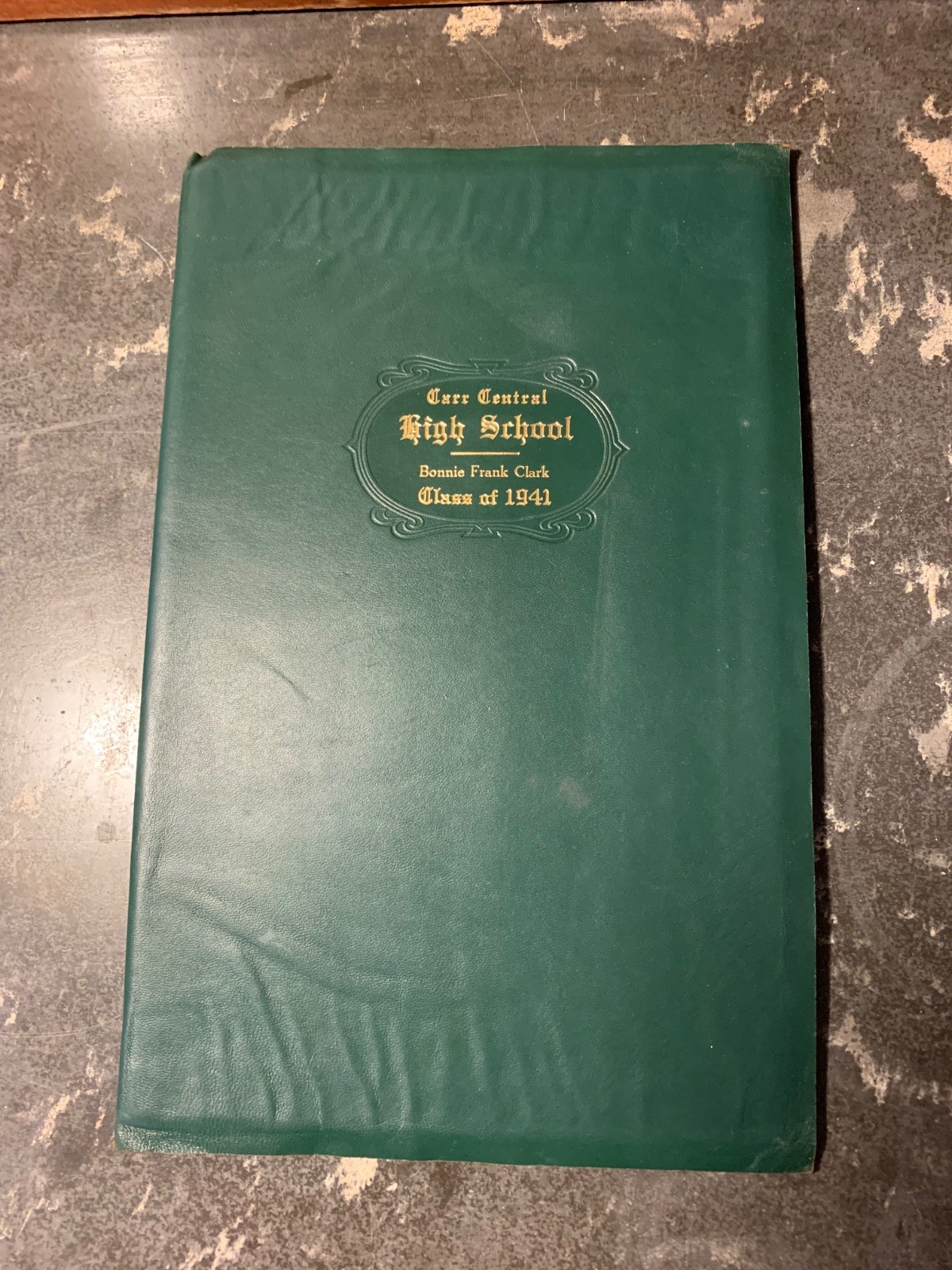 Carr Central High School class of 1941 Vicksburg MS diploma vinyl moire cover
