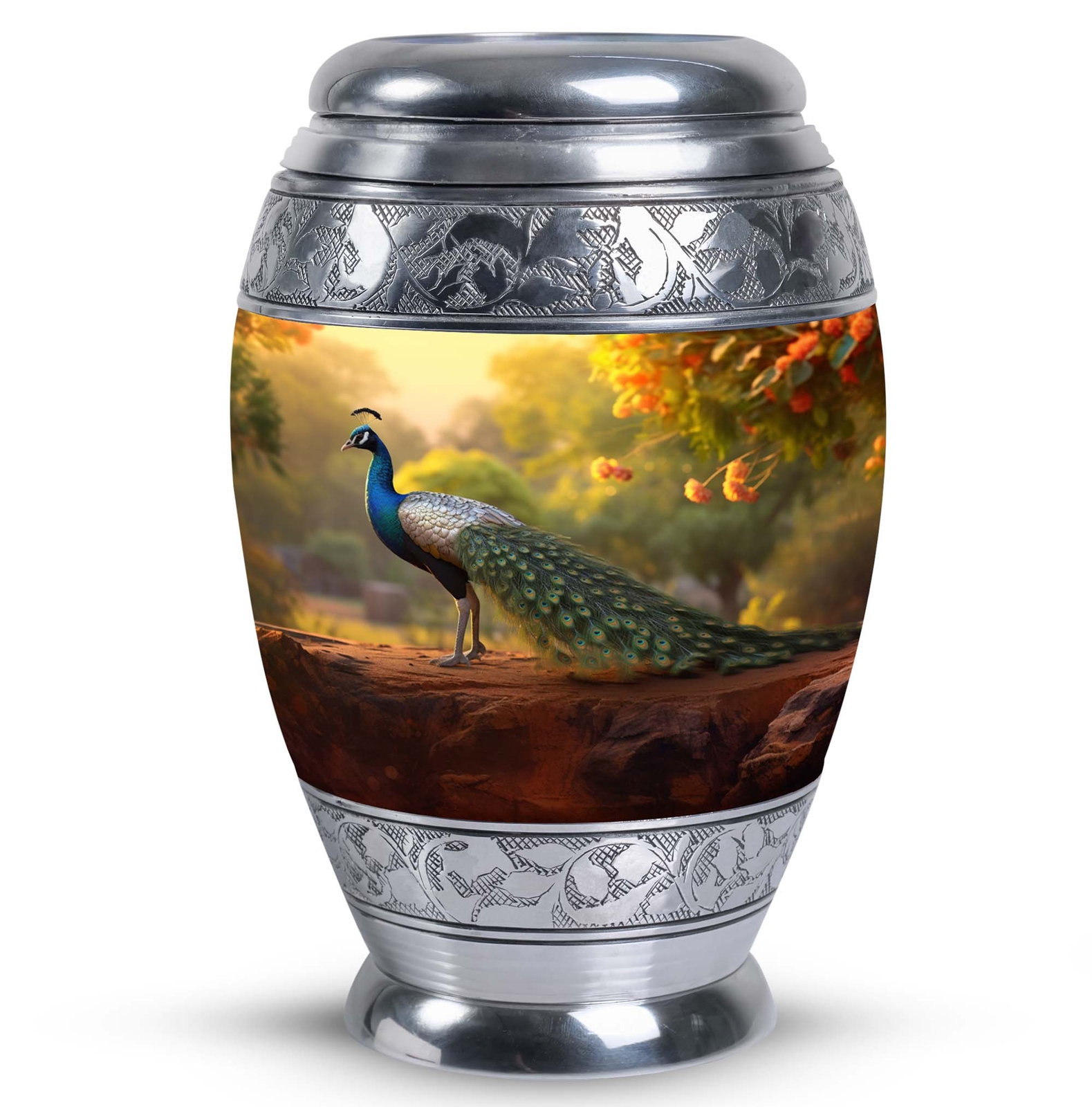 Memorial Souvenir – Peacock Urn, Cremation Solution For Memorial Keepsake