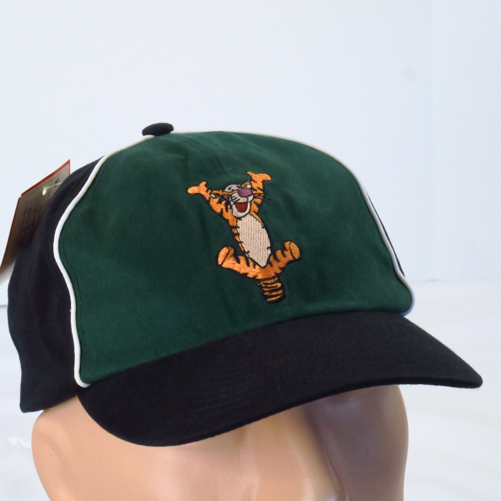 Walt Disney World Strapback Hat VTG Bouncing Tigger Green Black Baseball NWT