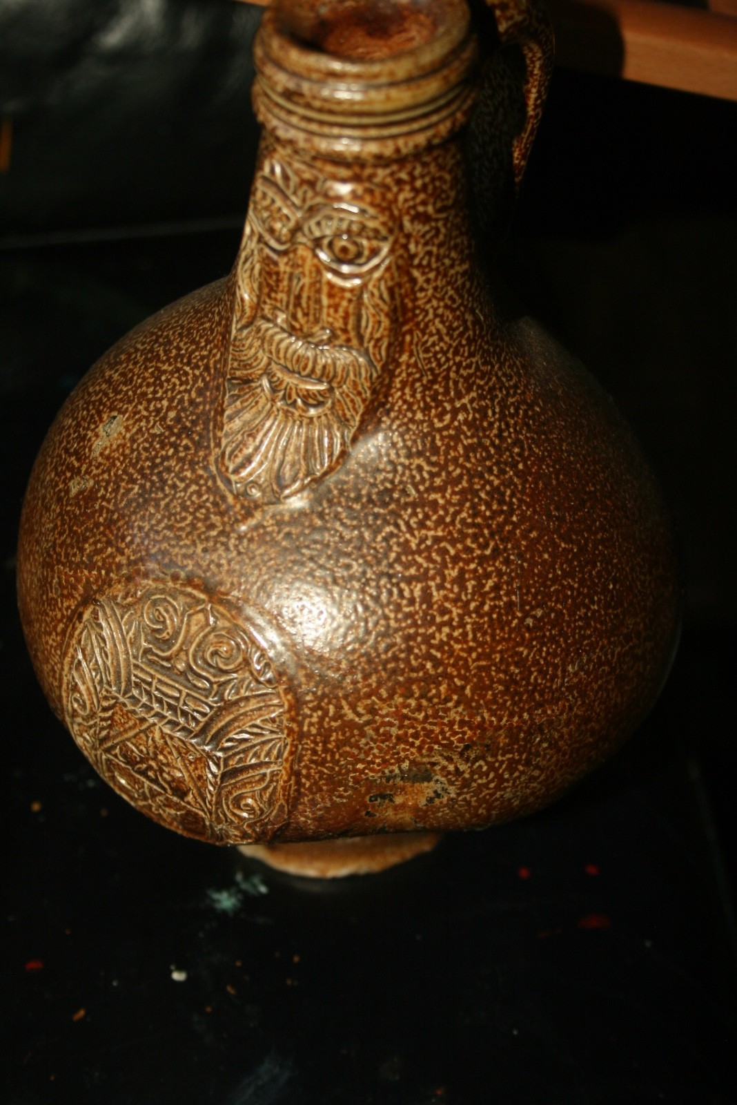 16-17 TH CENTURY BELLARMINE FRECHEN RAEREN MEDIEVAL JUG
