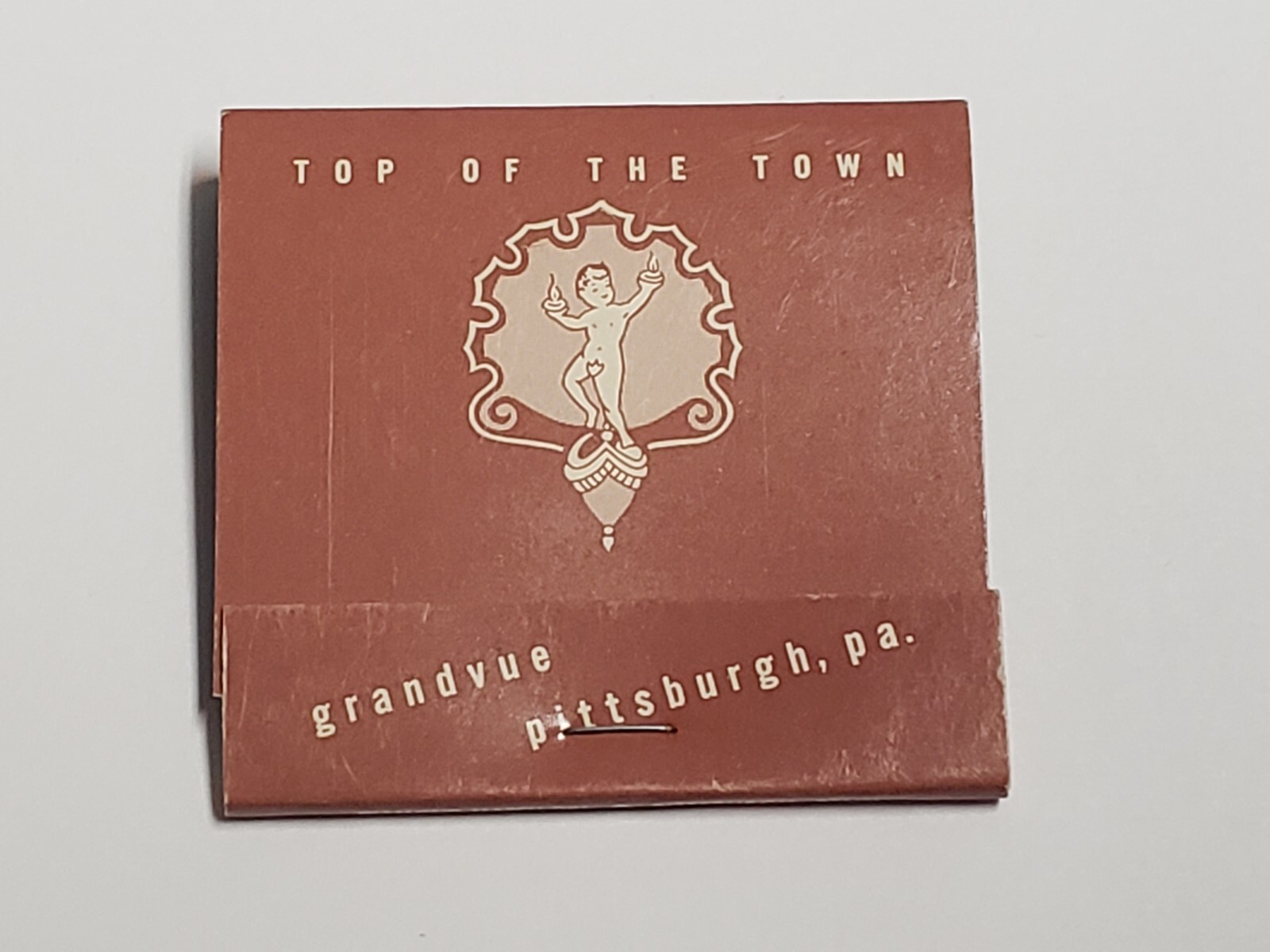 Vtg 1960s Matchbook - LE MONT Restaurant Top of the Town Pittsburgh, PA NEW