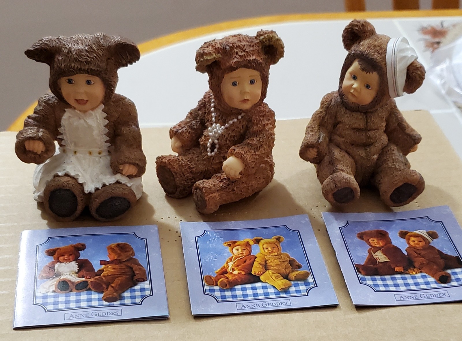 Anne Geddes Bear Figurines Little Things Mean A Lot & Babies Are Important + 1