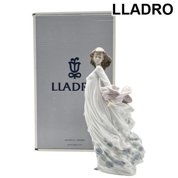 Lladro LLADRO Figurine Spring Shine 010.05898 Women\'s Flower Basket Dress White