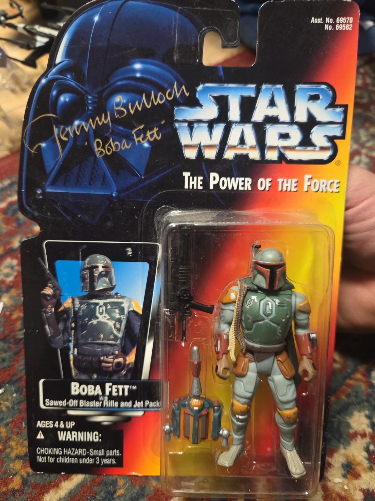 ​Star Wars POTF Boba Fett Signed Jeremy Bulloch Autograph Red Card Unpunched