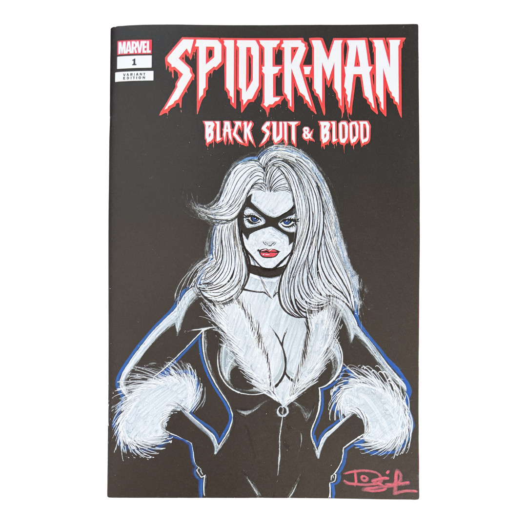 Spider-Man Black Suit & Blood #1 - Blank Variant- Full Black Cat Sketch by Dietr