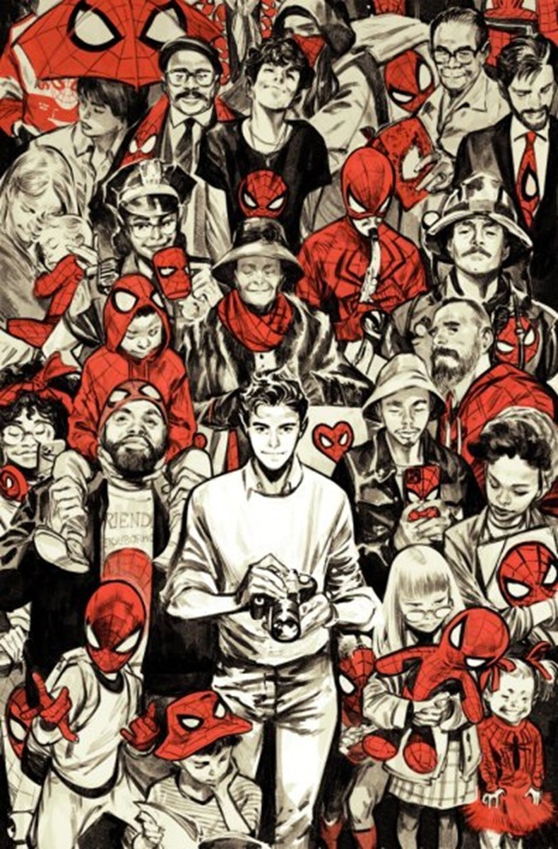 AMAZING SPIDERMAN 1000 36 PEPE LARRAZ NYCC B&W & RED EXCLUSIE VARIANT NM v7 2026