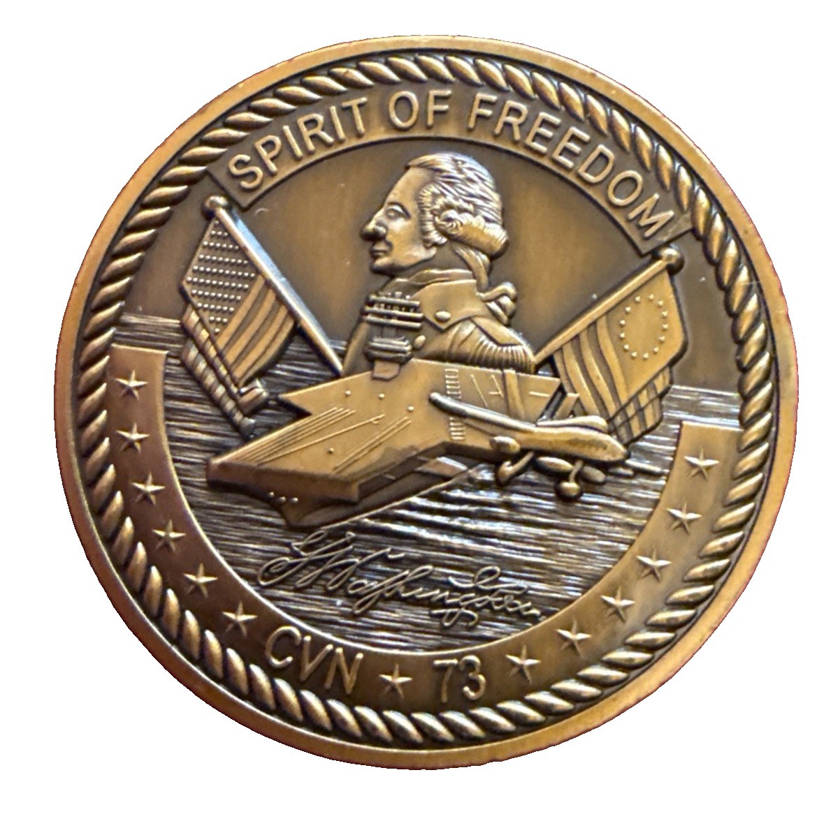 USS George Washington CVN-73 1.75 Inches Challenge Coin USN Cc86