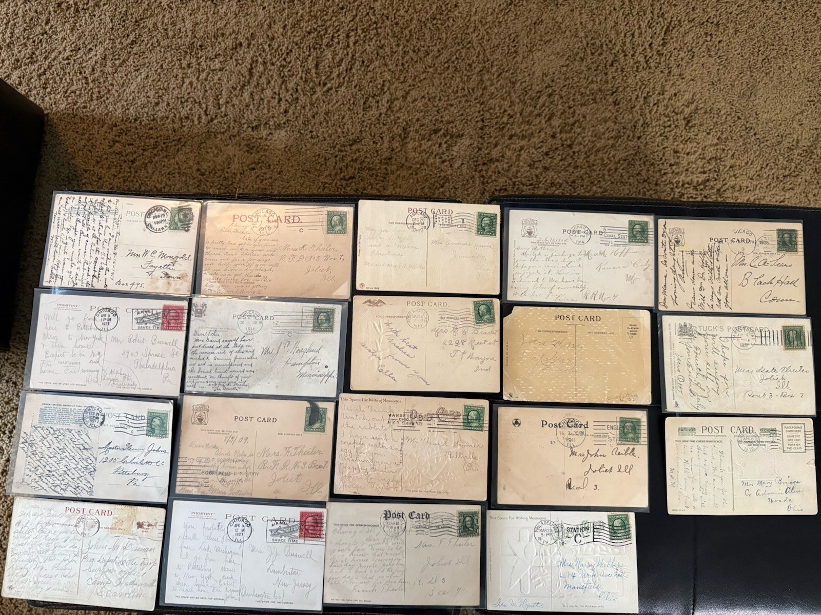LOT 19 Vintage 1910s - 1930 Antique POSTCARDS