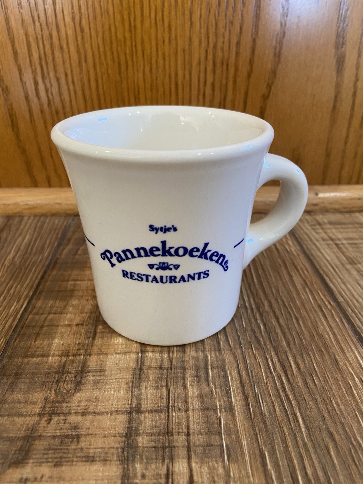 Sytje's Pannekoeken Huis Restaurants Heavy Ceramic Mug Cup White - Vintage