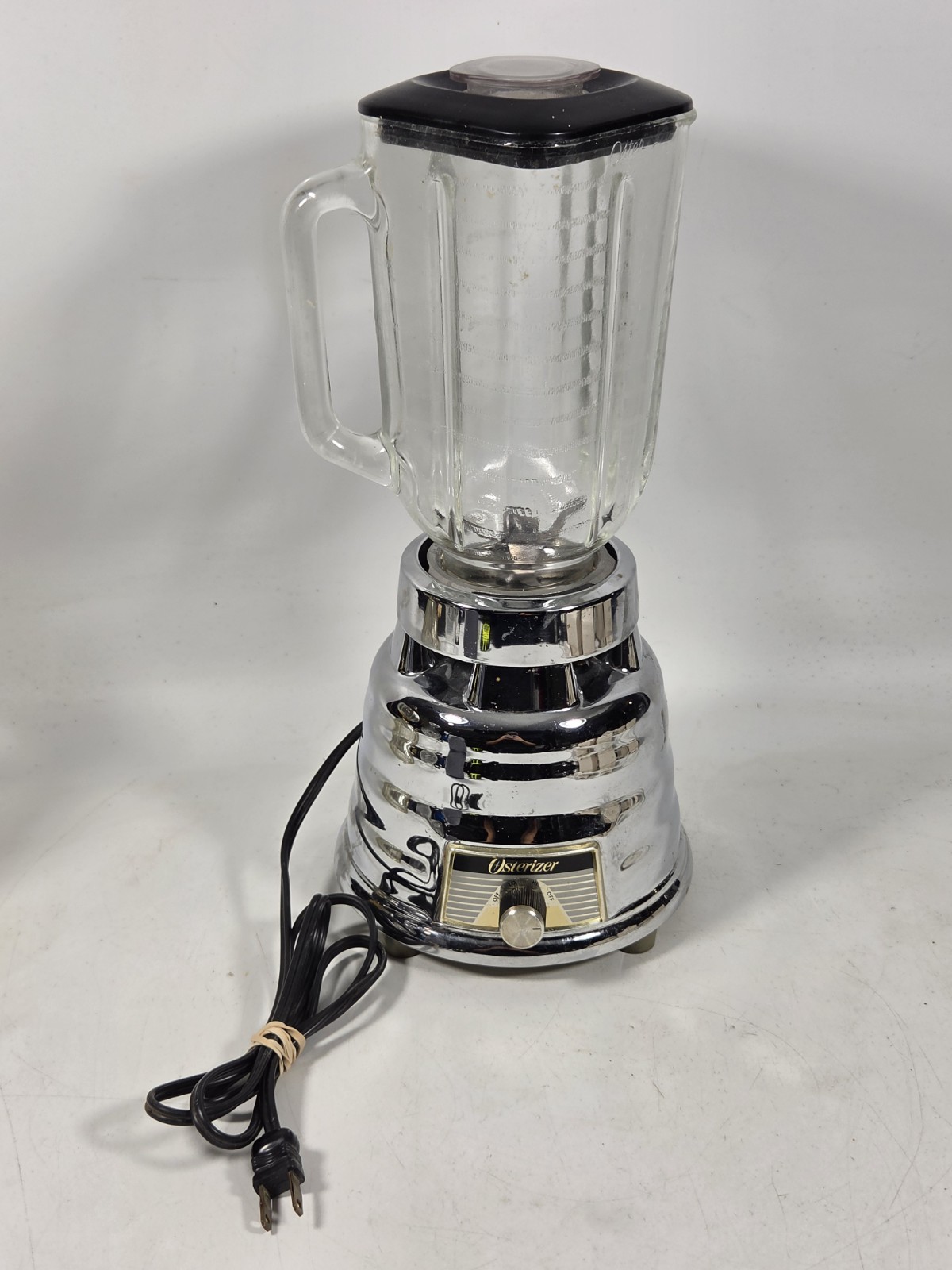 Vintage MCM Oster Osterizer 2 Speed Chrome Beehive Blender Model 233, 425W 
