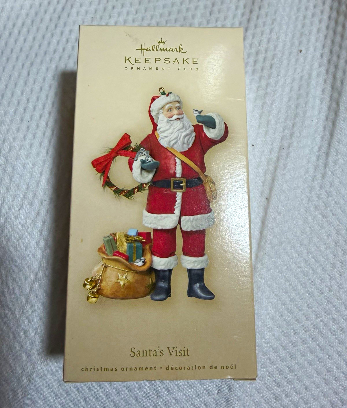 Hallmark Keepsake Ornament Club Santa’s Visit Santa Claus Hanging Ornament 2007
