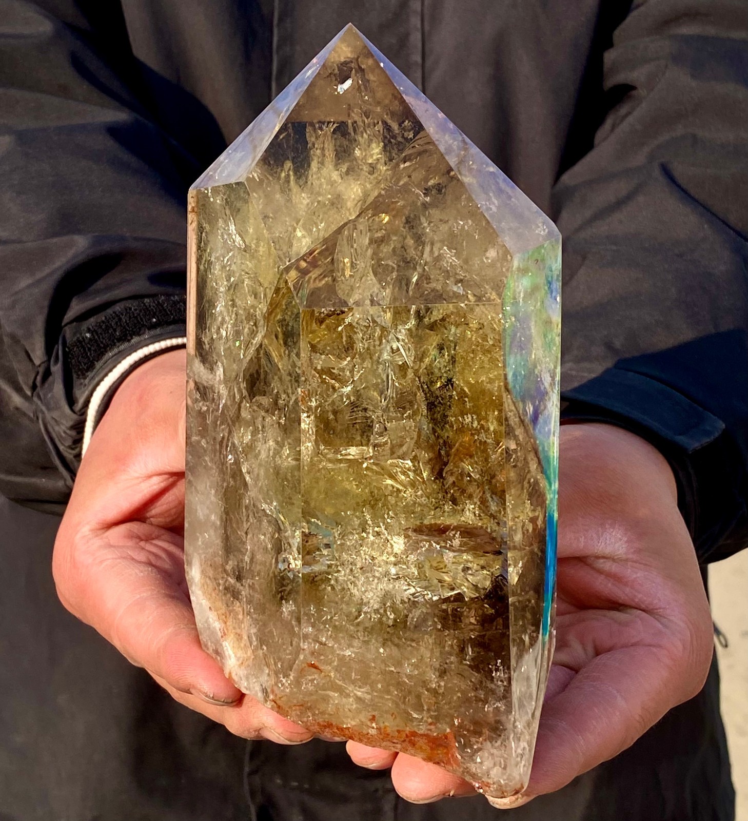 3.63LB Natural Citrine cluster mineral specimen quartz crystal healing