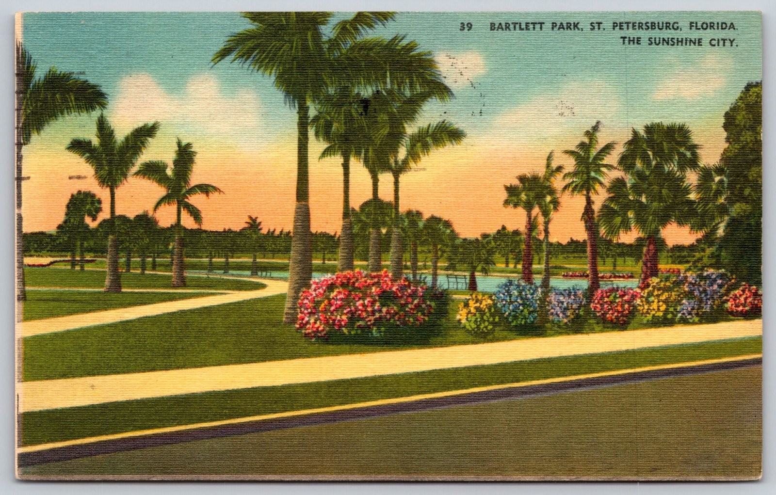 Bartlett Park St. Petersburg Florida The Sunshine City Postcard PC367