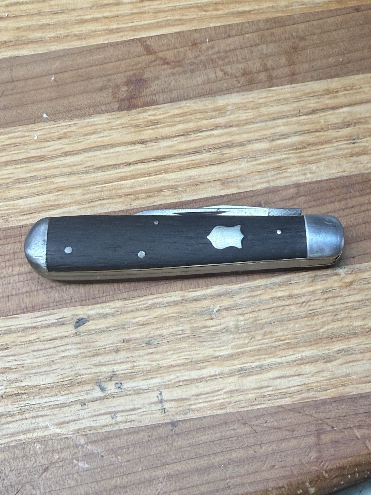 Vintage LF&C Two Blade Jigged wood Handle Jack Pocket Knife New Britain CT