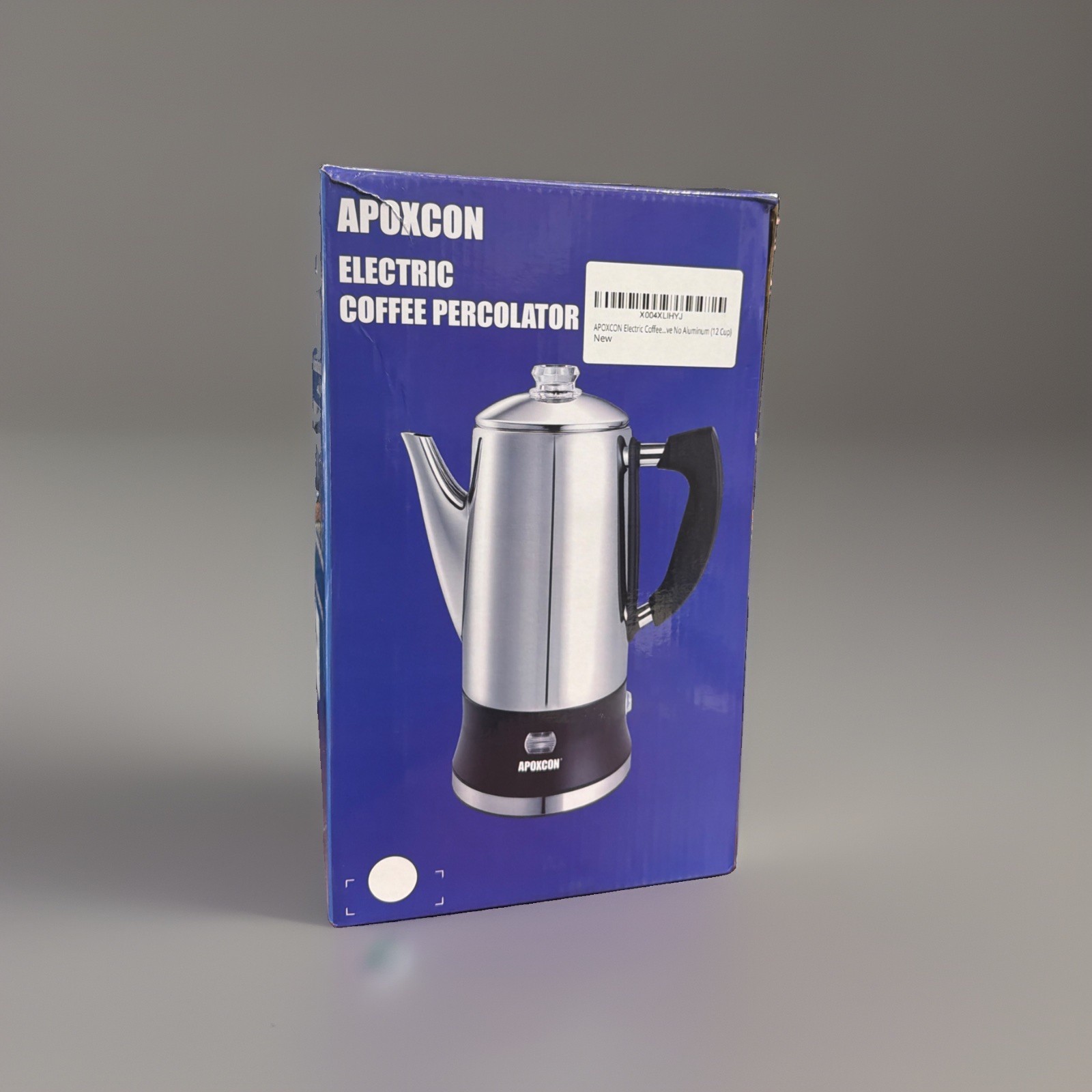 APOXCON Electric Coffee Percolator Stainless Steel Coffee Maker 12 Cup