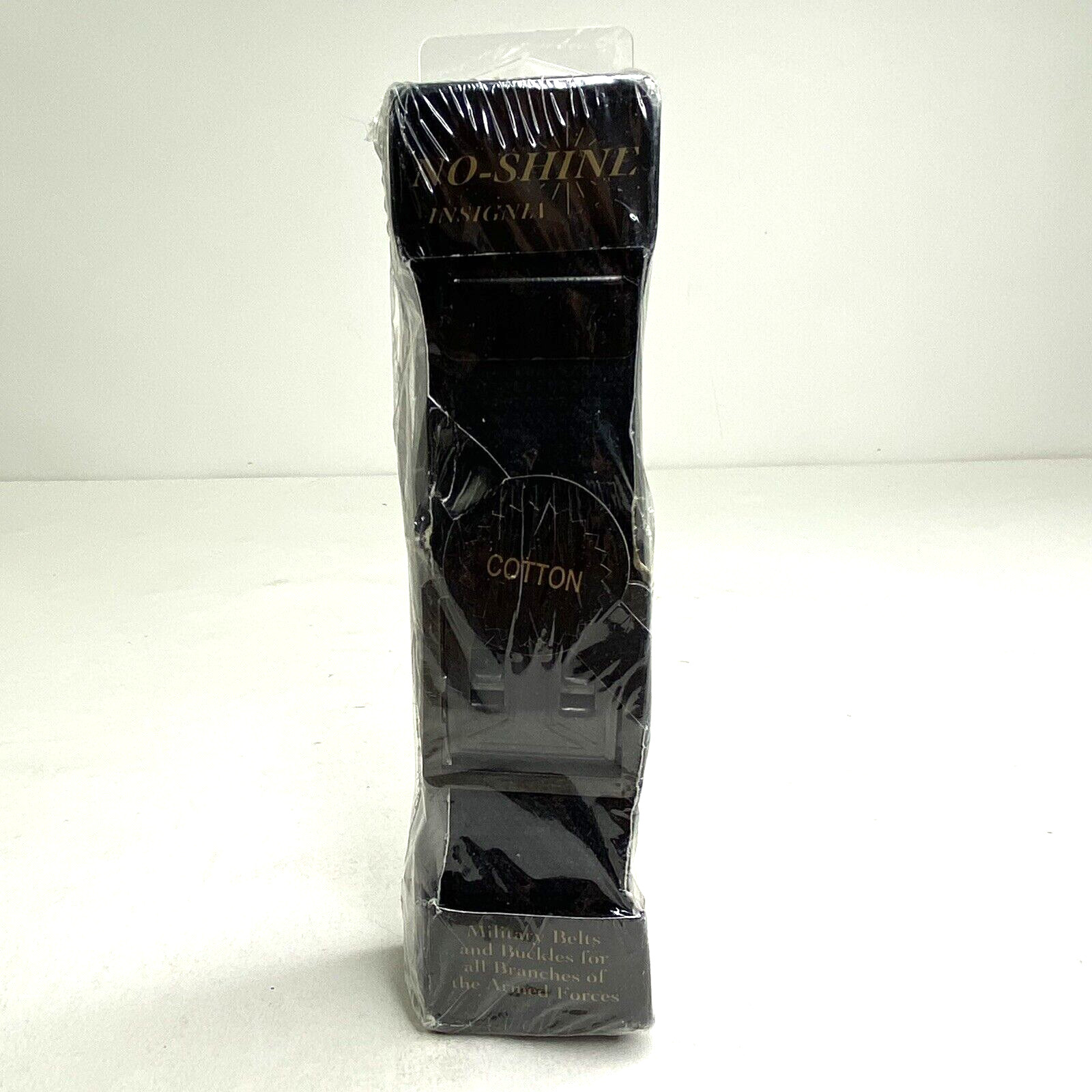No-Shine Insignia Military Belt Cotton Black For All Branches NEW