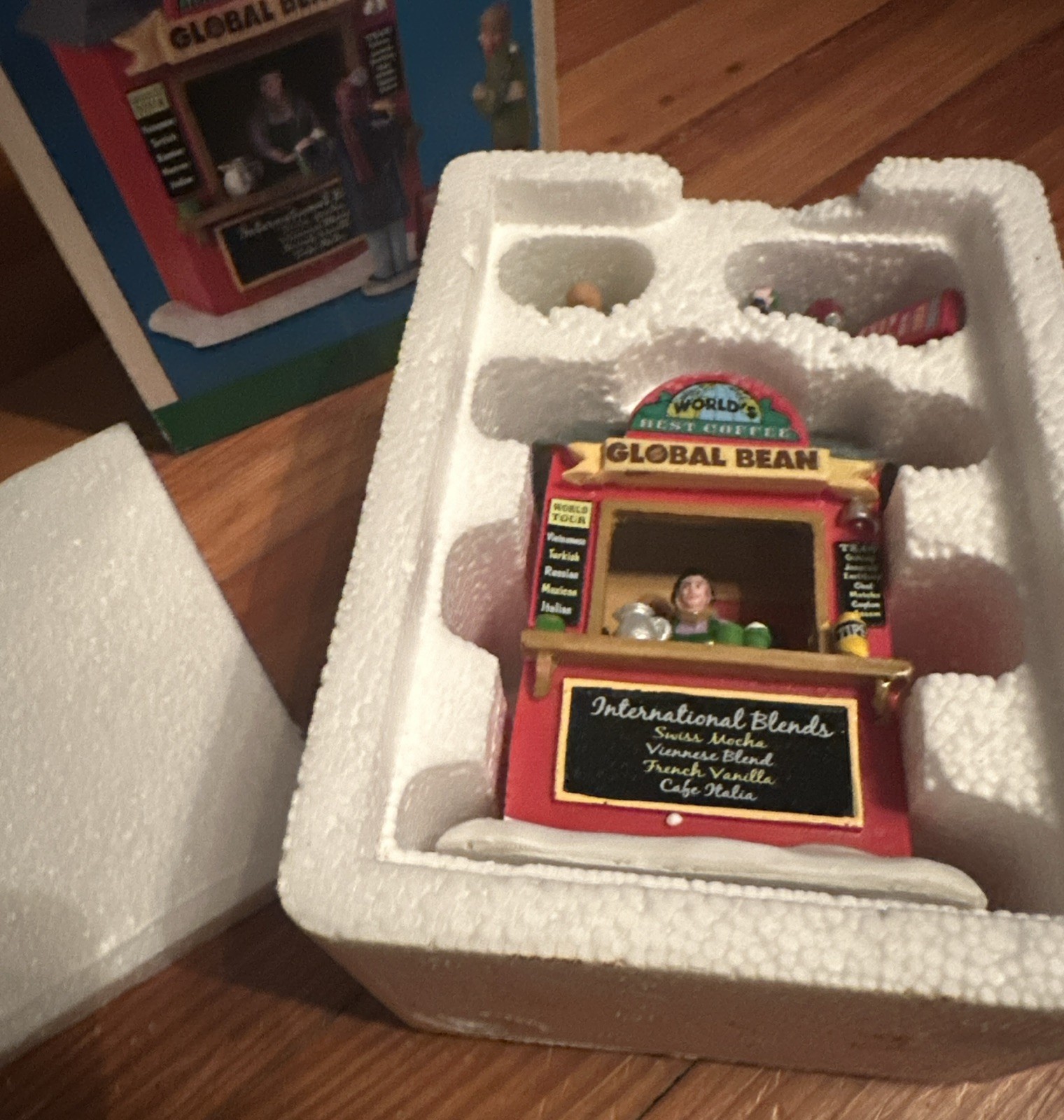 Lemax Table Accents - Global Bean Coffee Kiosk | Christmas Winter Village