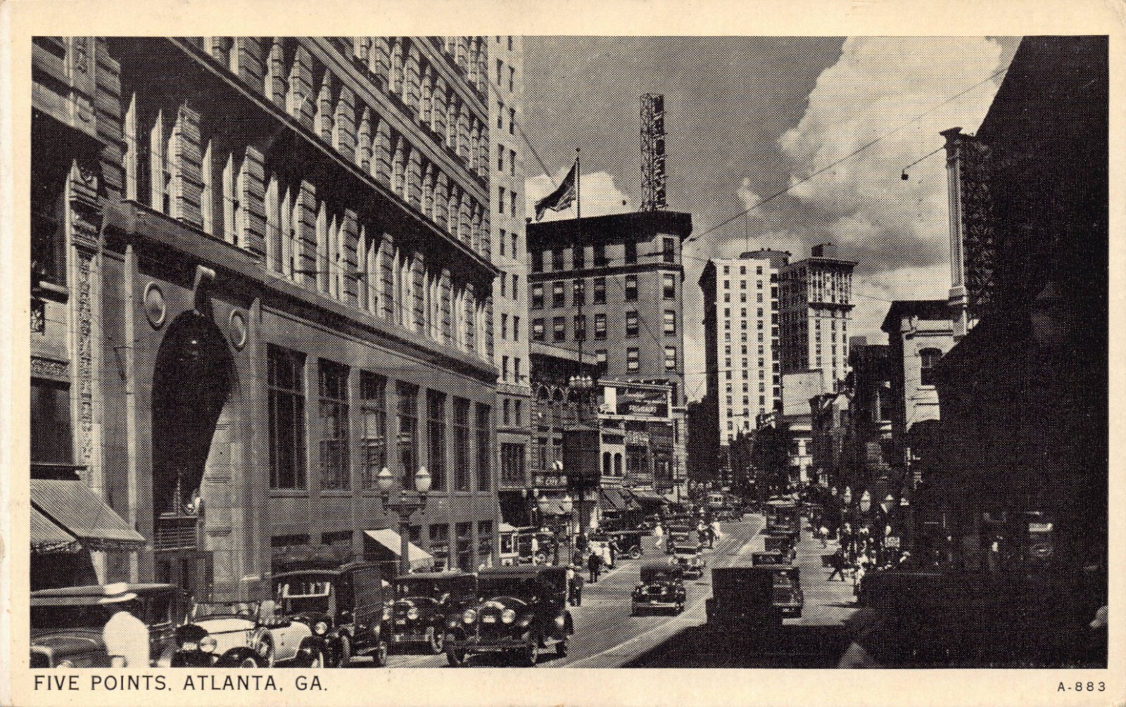 GA~GEORGIA~ATLANTA~FIVE POINTS~C.1935