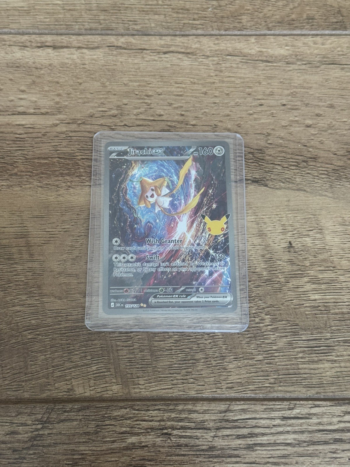 Pokémon 30th Jirachi EX 155/128 Celebrations Ultra Rare Holo