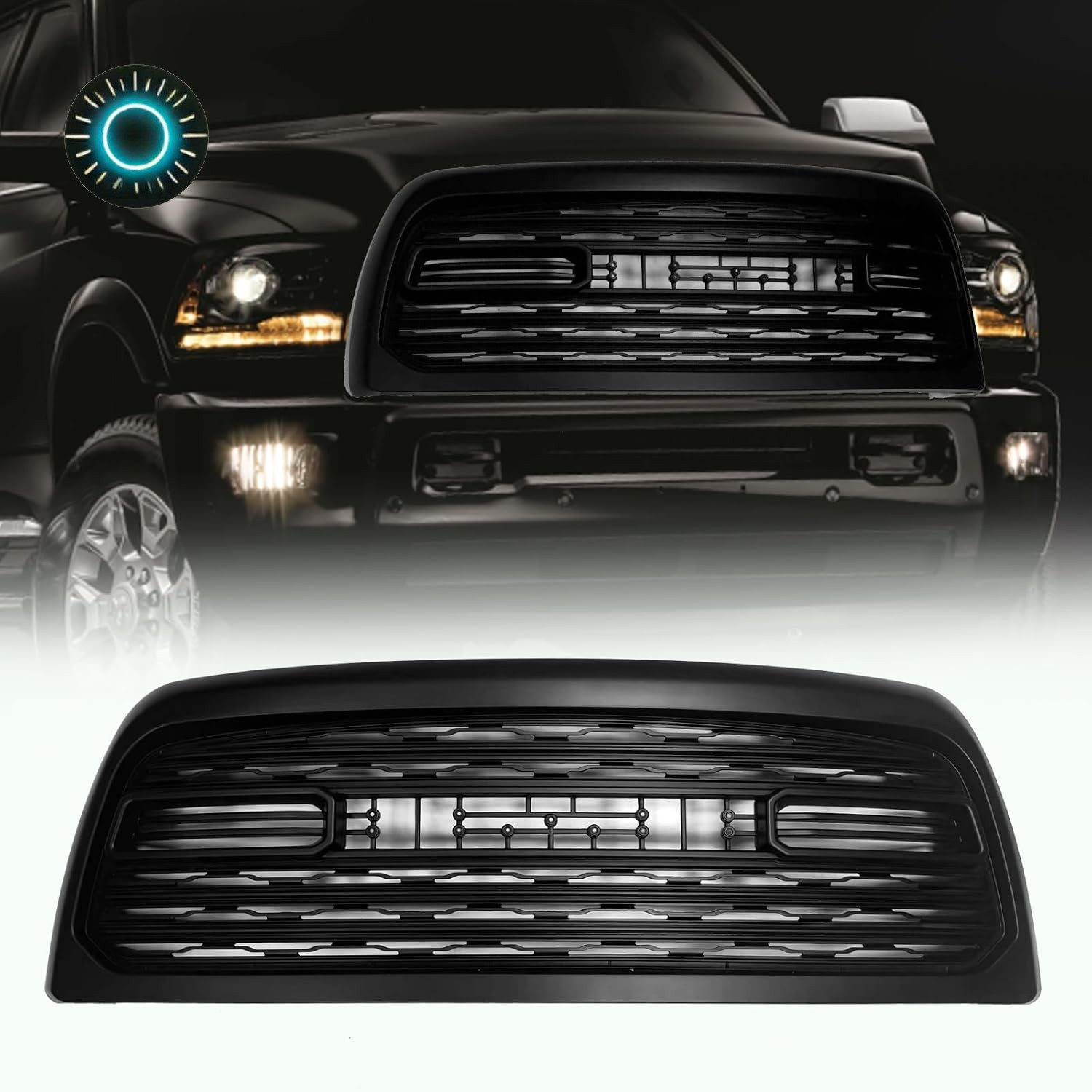 Front Bumper Grille Compatible with 2013 2014 2015 2016 2017 2018 Ram 2500 35...