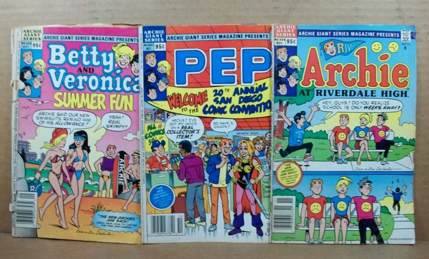 Lot of 3 ~ Archie Giant Series #598, 601, 604