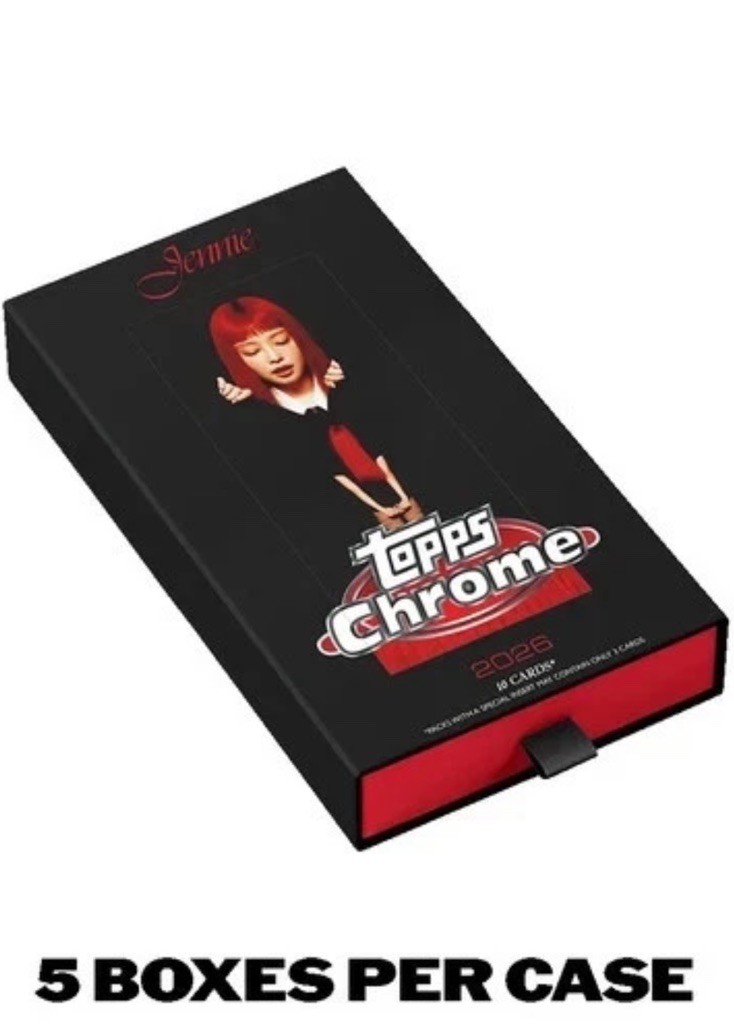 *Pre-Order* 2026 TOPPS CHROME x JENNIE 5-BOX HOBBY CASE - Blackpink