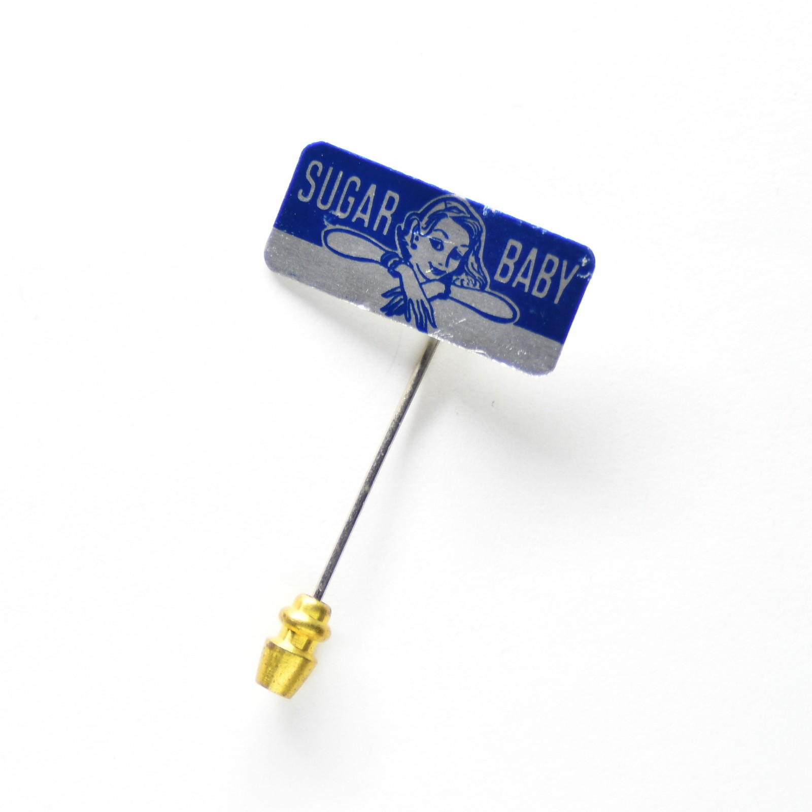 Vintage Sugar Baby Metal Stick Pin c1970s
