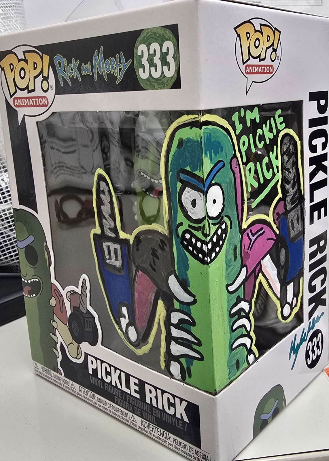 Custom Pickle Rick Funko Pop #333 - Unique Artwork by Me