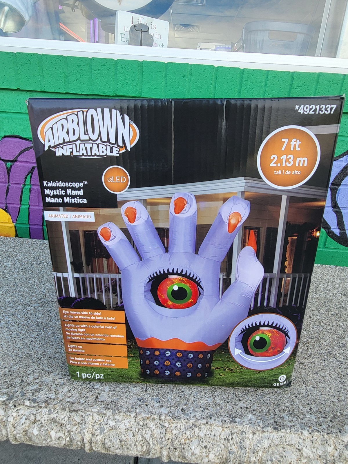 Gemmy Halloween Mystic Hand Inflatable Rare Purple Color  New Unopened Airblown