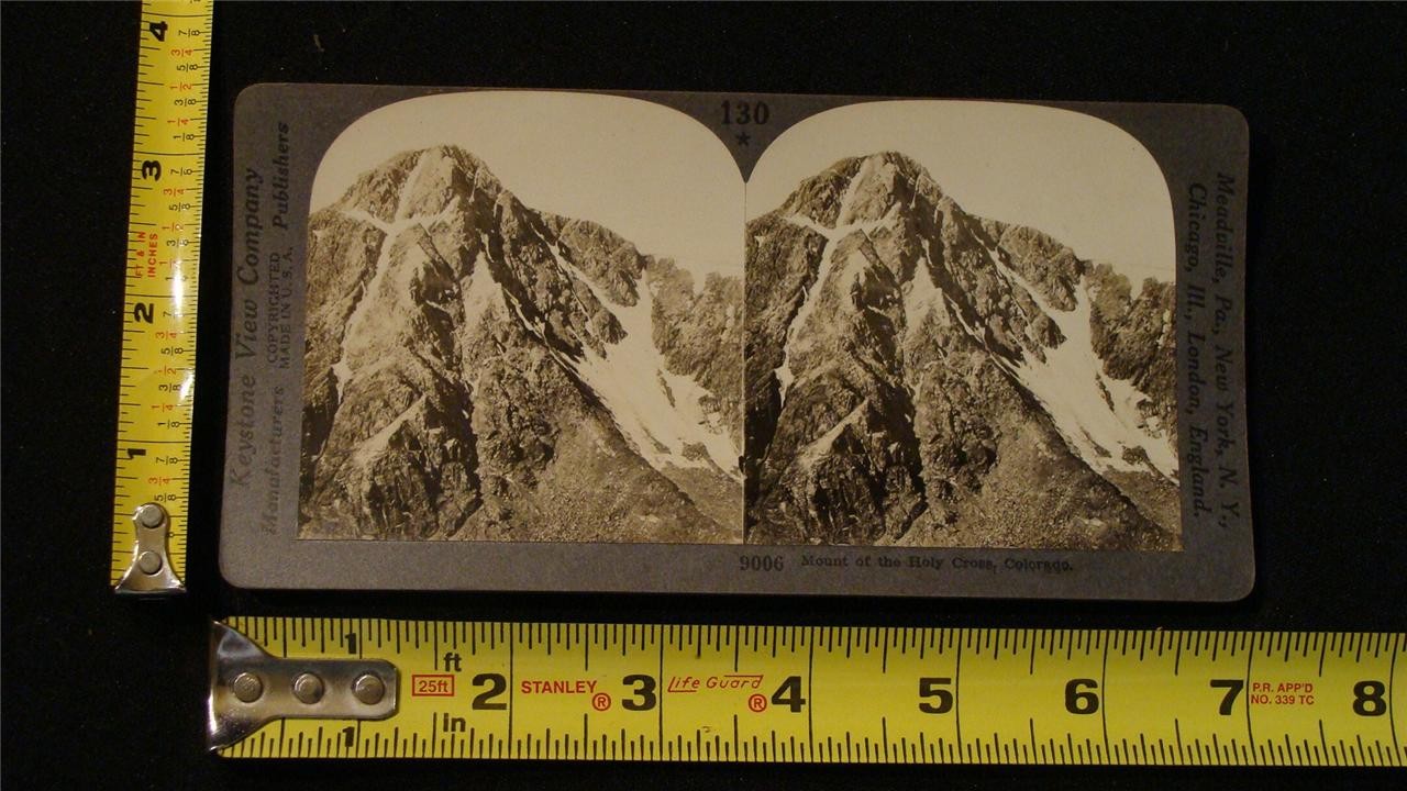 b035, Keystone Stereoview, #130 - 9006, Mount of the Holy Cross, Colorado, 1920s